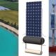 Nice thing: Standing solar panels on water